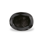 0.42 Carat Natural Black Oval Diamond GIA