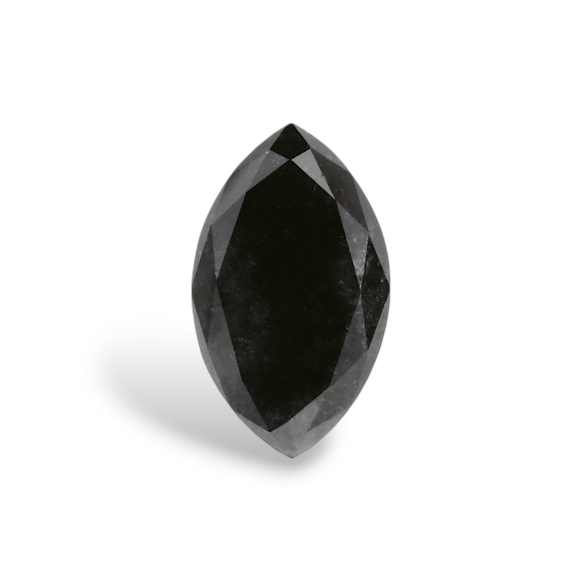 0.44 Carat Natural Black Marquise Diamond GIA