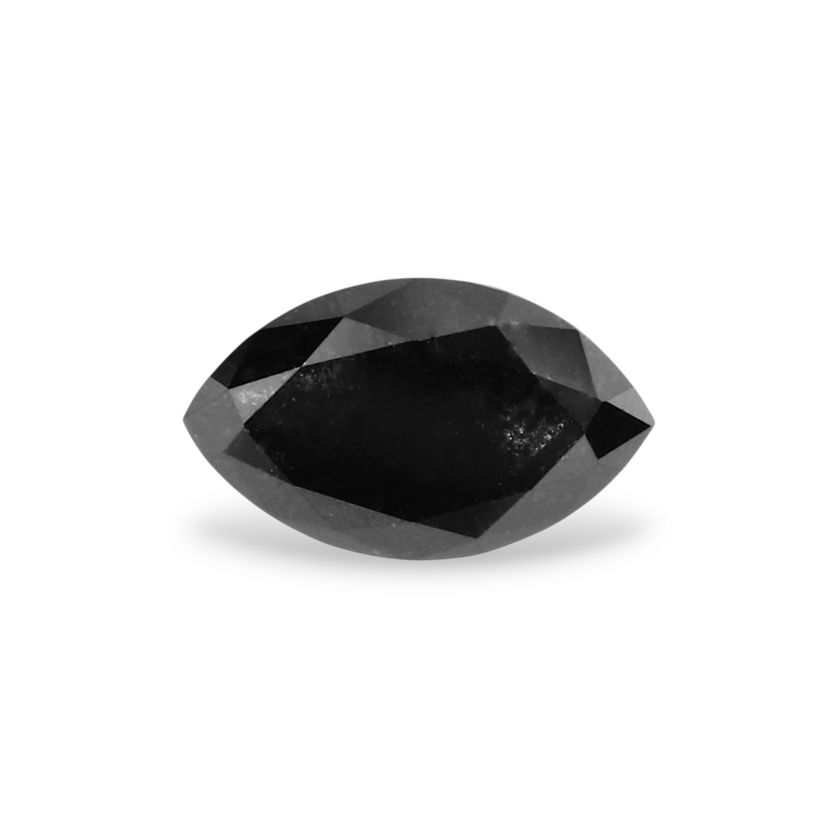 0.41 Carat Natural Black Marquise Diamond GIA