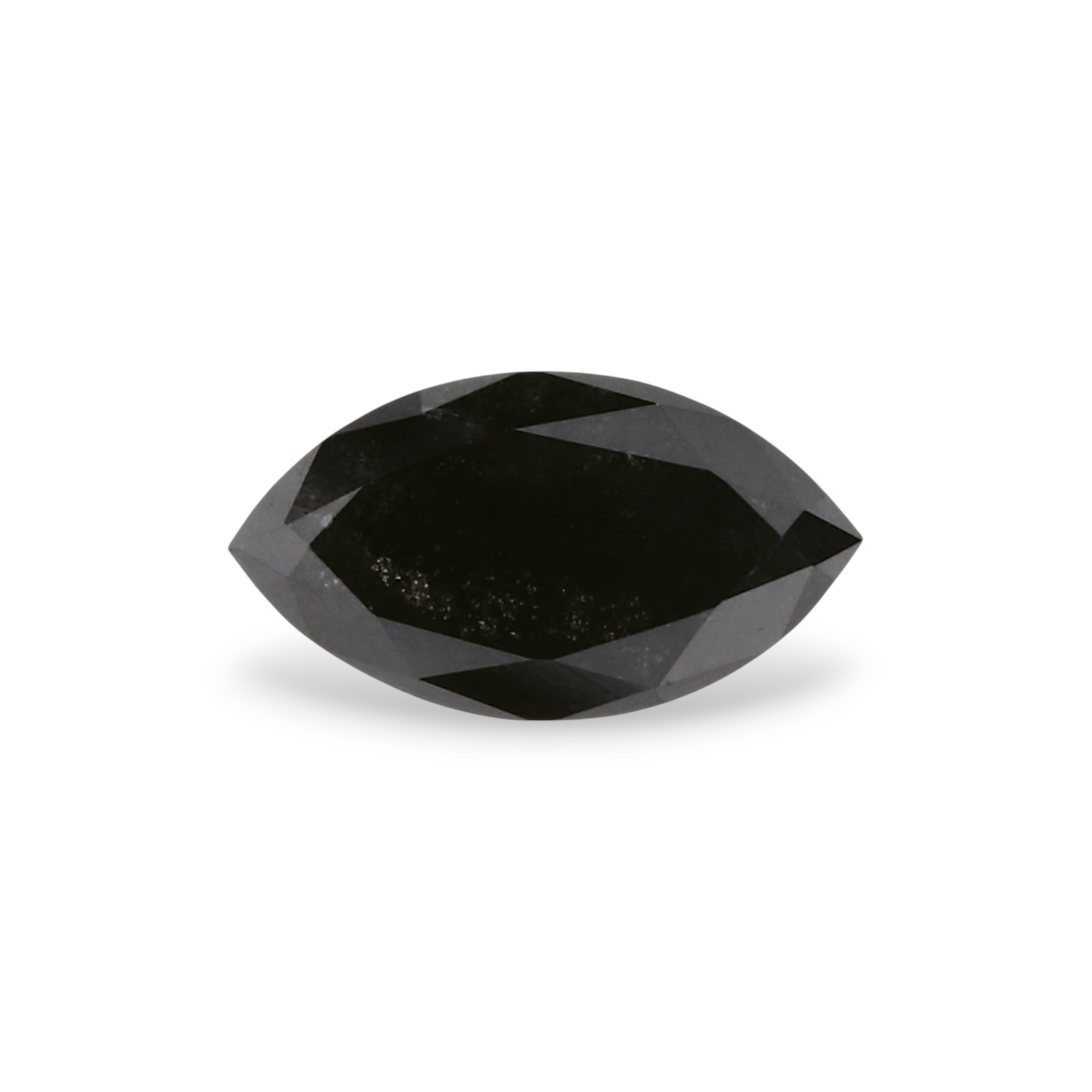 0.45 Carat Natural Black Marquise Diamond GIA