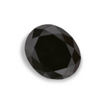 1.12 Carat Natural Black Oval Diamond GIA