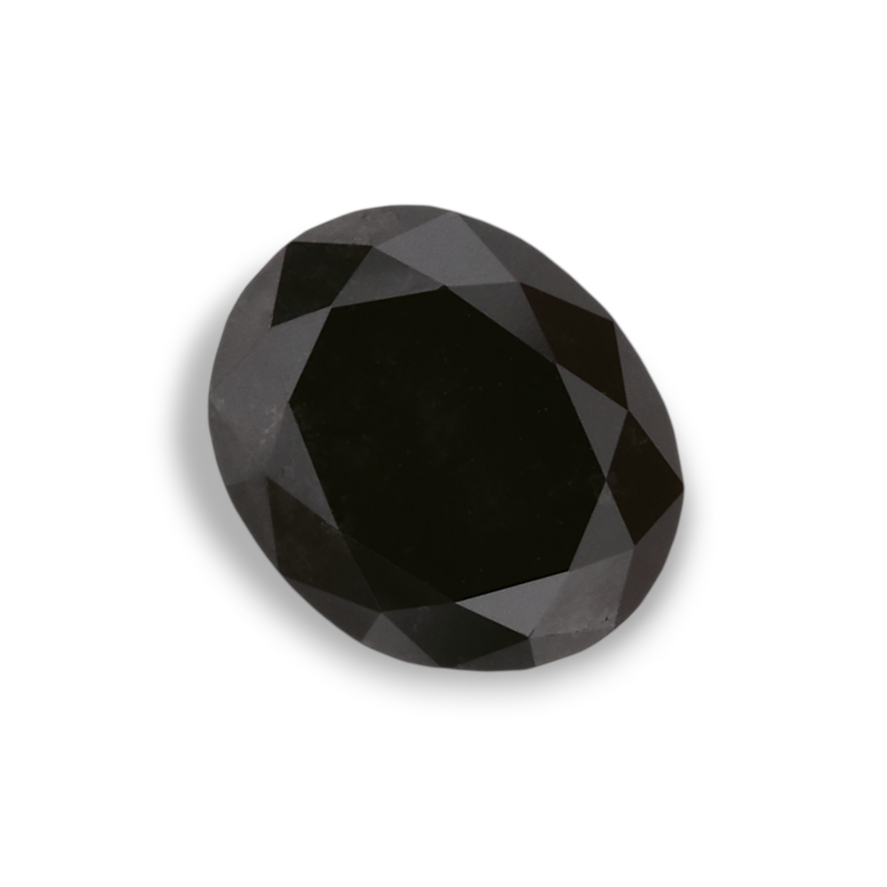 1.12 Carat Natural Black Oval Diamond GIA