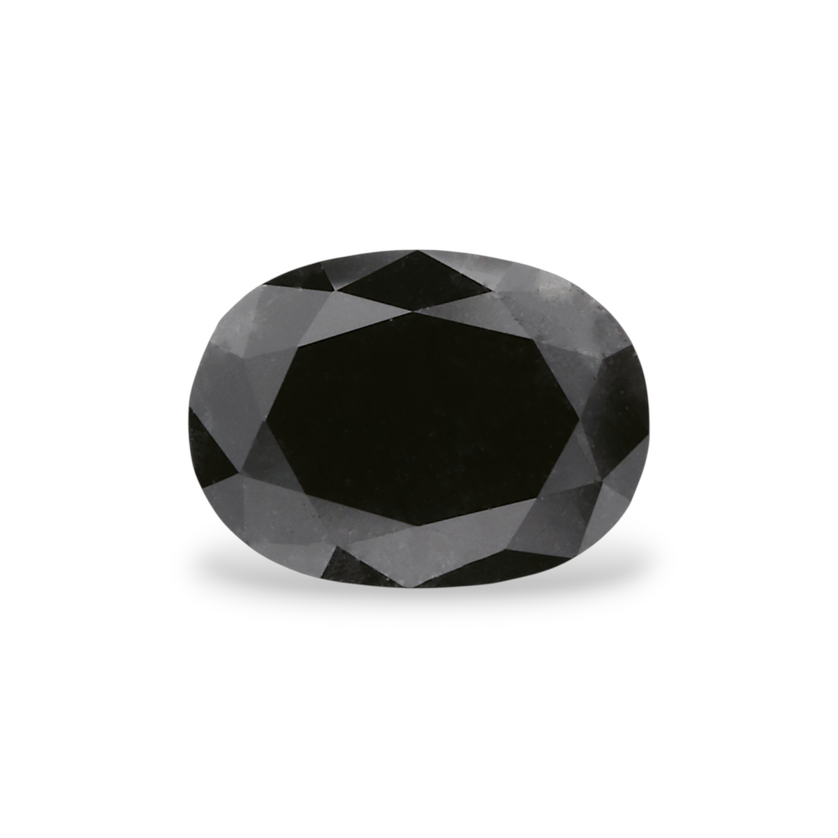 1.29 Carat Natural Black Oval Diamond GIA