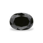 1.29 Carat Natural Black Oval Diamond GIA