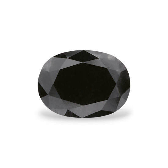 1.29 Carat Natural Black Oval Diamond GIA