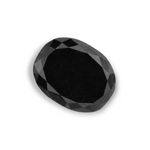 1.29 Carat Natural Black Oval Diamond GIA