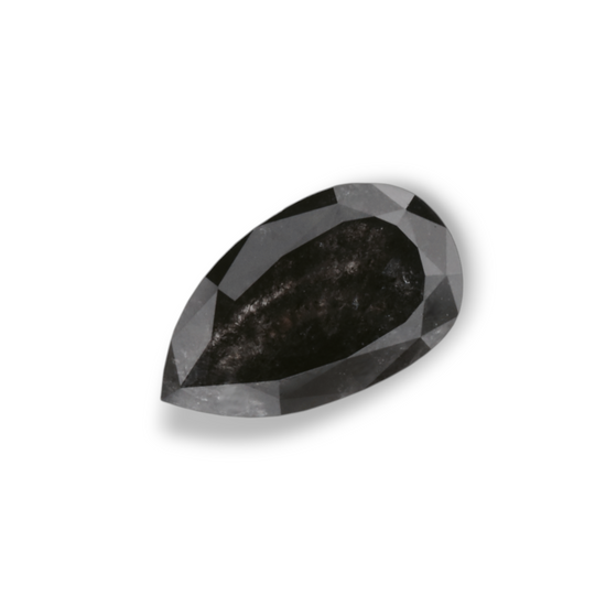 1.2 Carat Natural Black Pear Diamond GIA