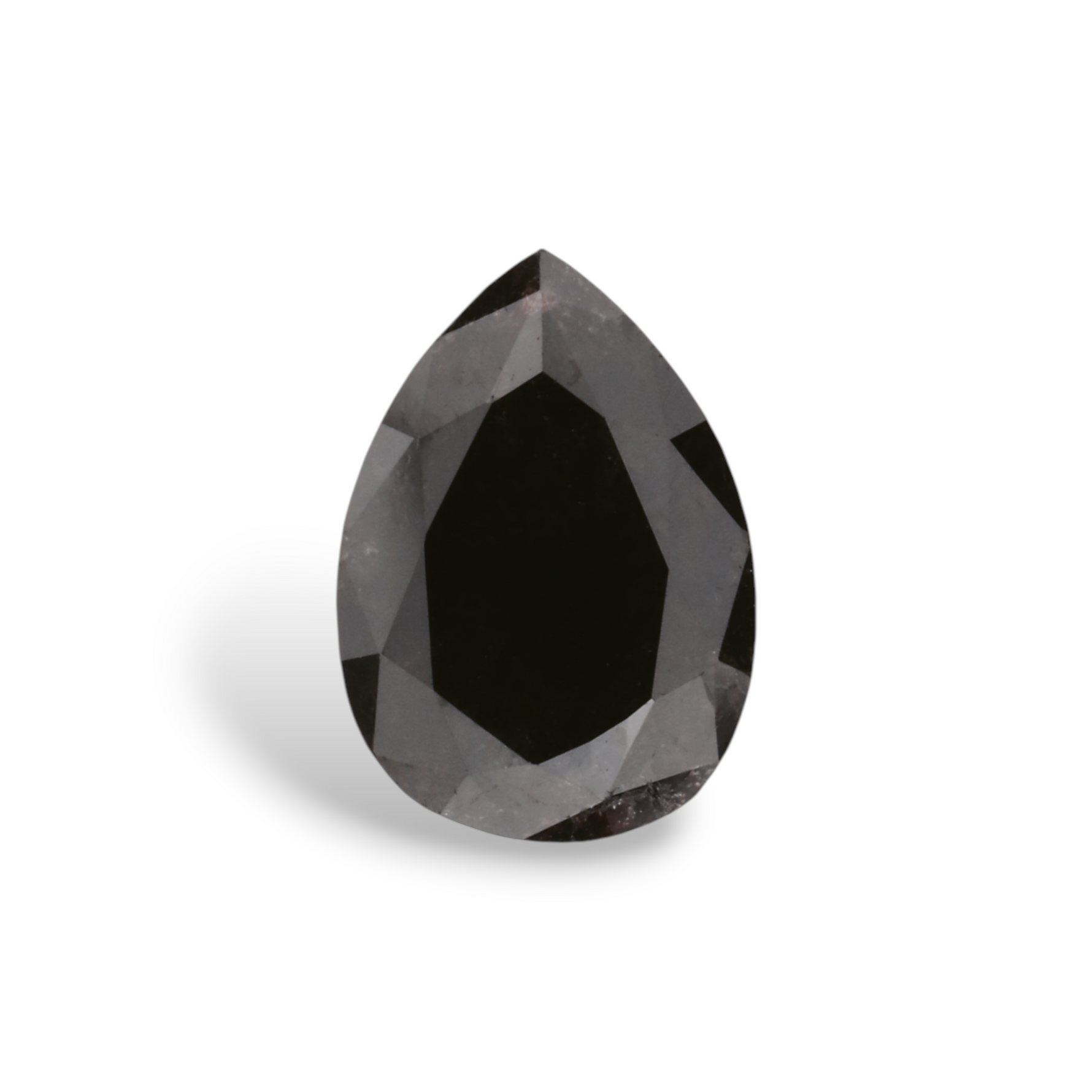 1.54 Carat Natural Black Pear Diamond GIA