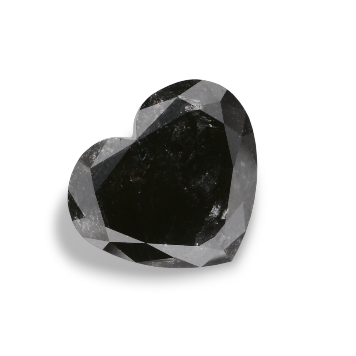 2.67 Carat Natural Black Heart Diamond GIA