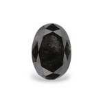 0.9 Carat Natural Black Oval Diamond GIA