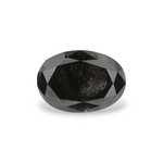 0.9 Carat Natural Black Oval Diamond GIA