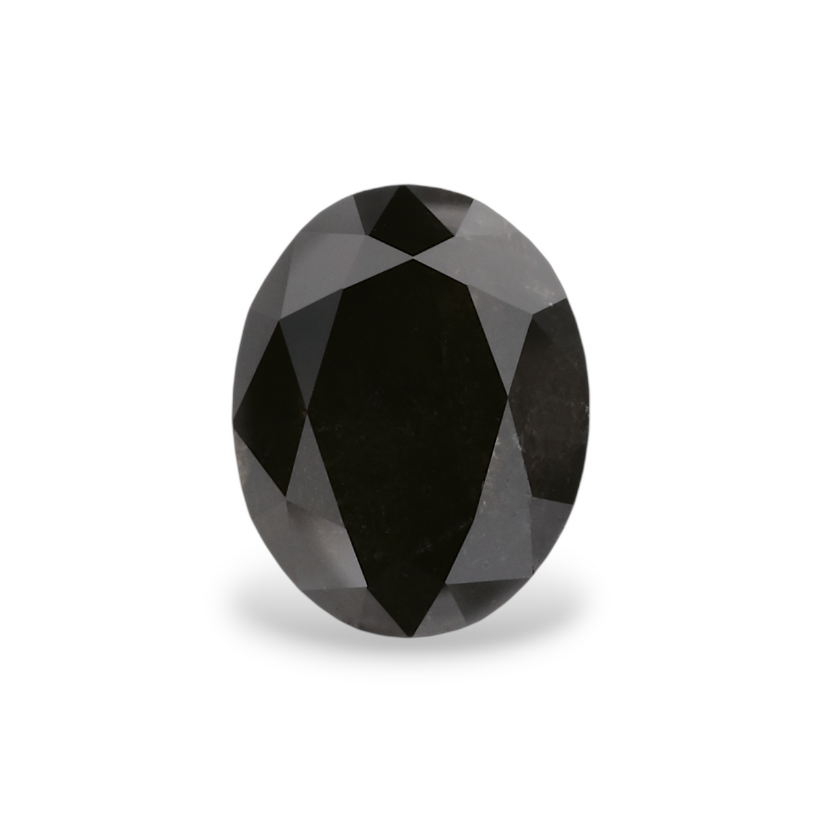 1.53 Carat Natural Black Oval Diamond GIA