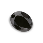 1.53 Carat Natural Black Oval Diamond GIA