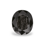 0.45 Carat Natural Black Oval Diamond GIA