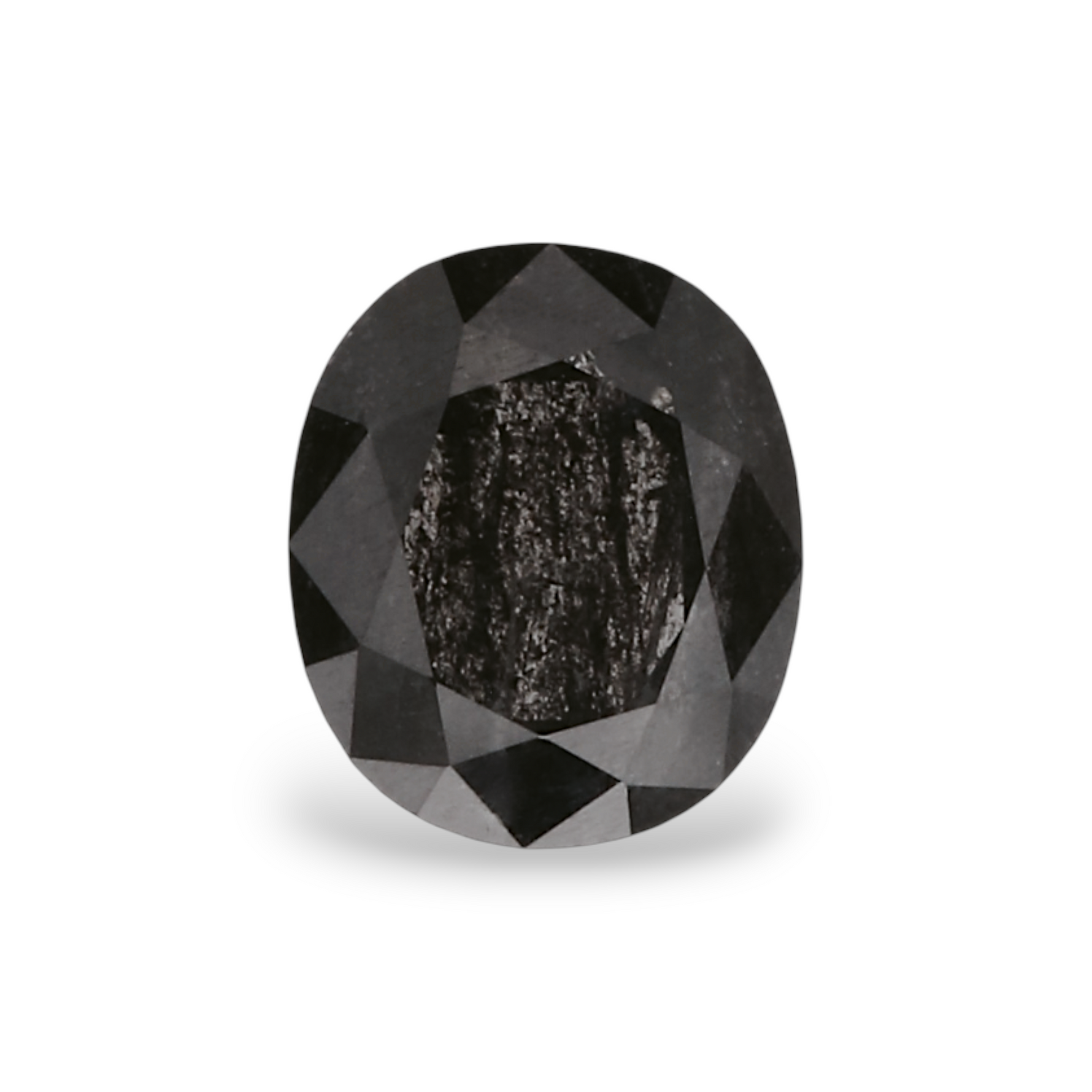 0.45 Carat Natural Black Oval Diamond GIA