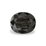 0.45 Carat Natural Black Oval Diamond GIA