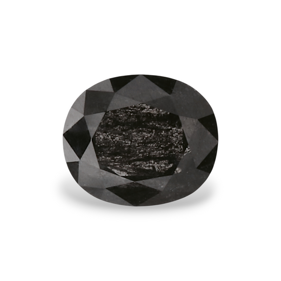 0.45 Carat Natural Black Oval Diamond GIA