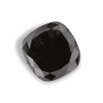 1.42 Carat Natural Black Cushion Diamond GIA