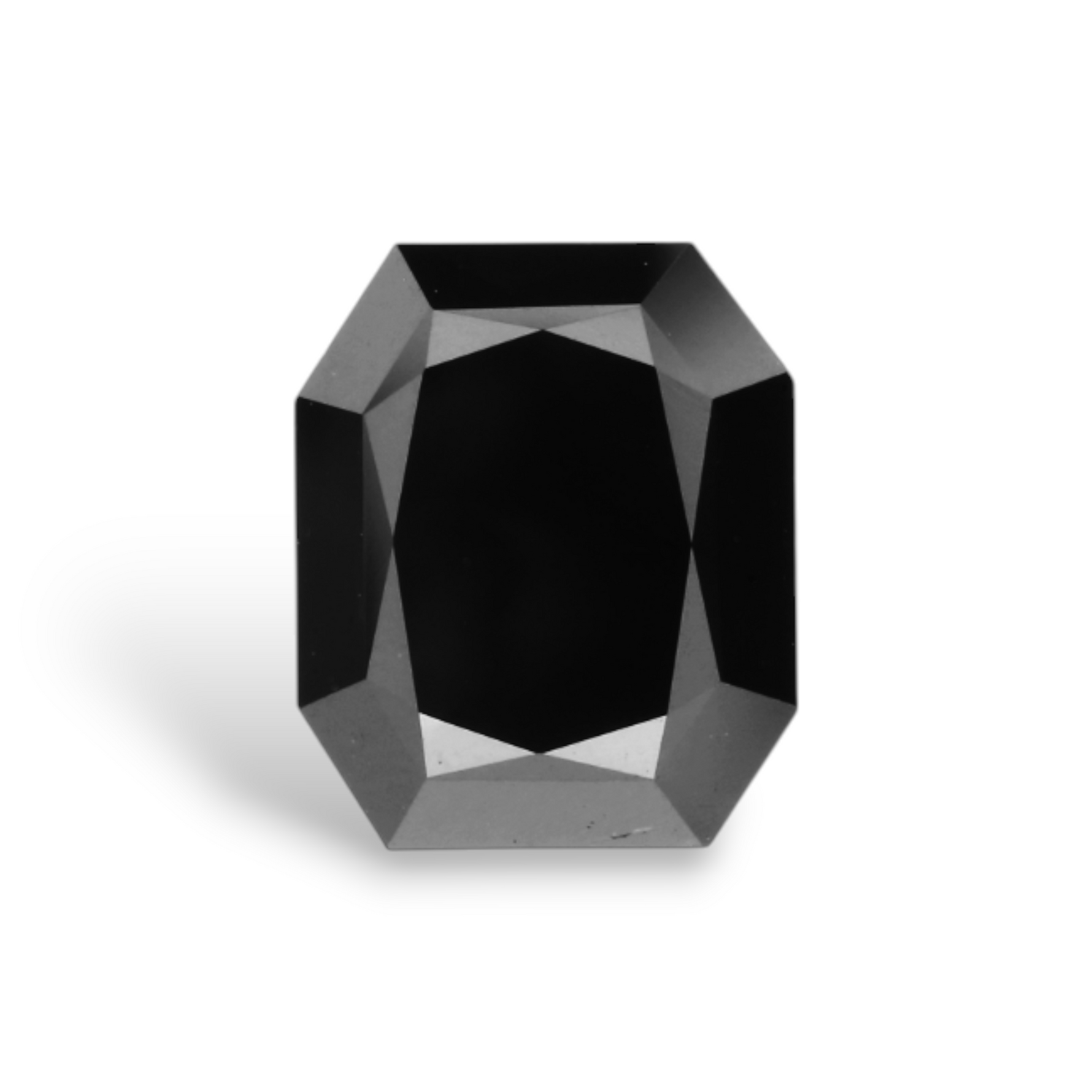 2.01 Carat Natural Black Radiant Diamond GIA
