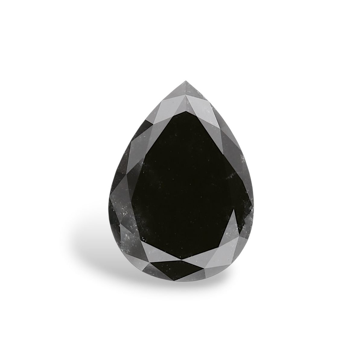 3.27 Carat Natural Black Pear Diamond GIA