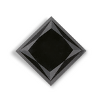 1.52 Carat Natural Black Princess Diamond GIA