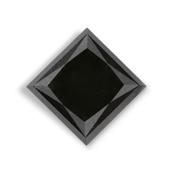 1.52 Carat Natural Black Princess Diamond GIA