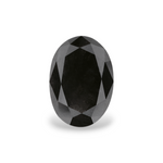 2.16 Carat Natural Black Oval Diamond GIA