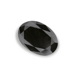 2.16 Carat Natural Black Oval Diamond GIA
