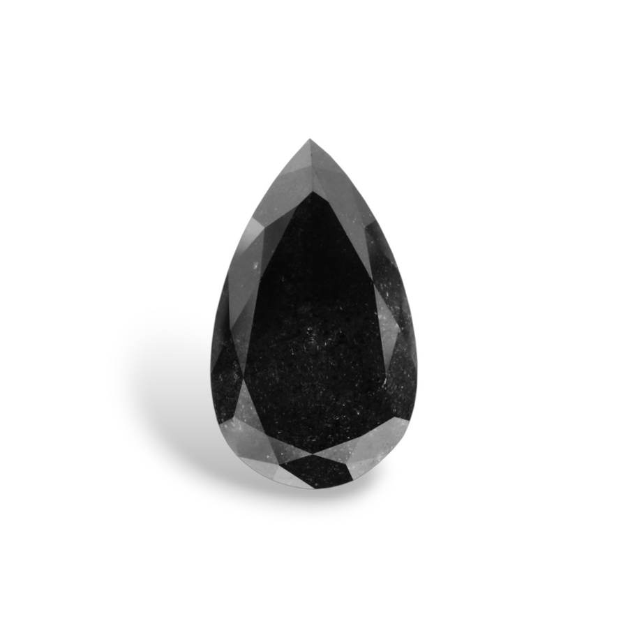 2.16 Carat Natural Black Pear Diamond GIA