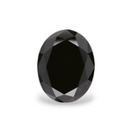 1.77 Carat Natural Black Oval Diamond GIA