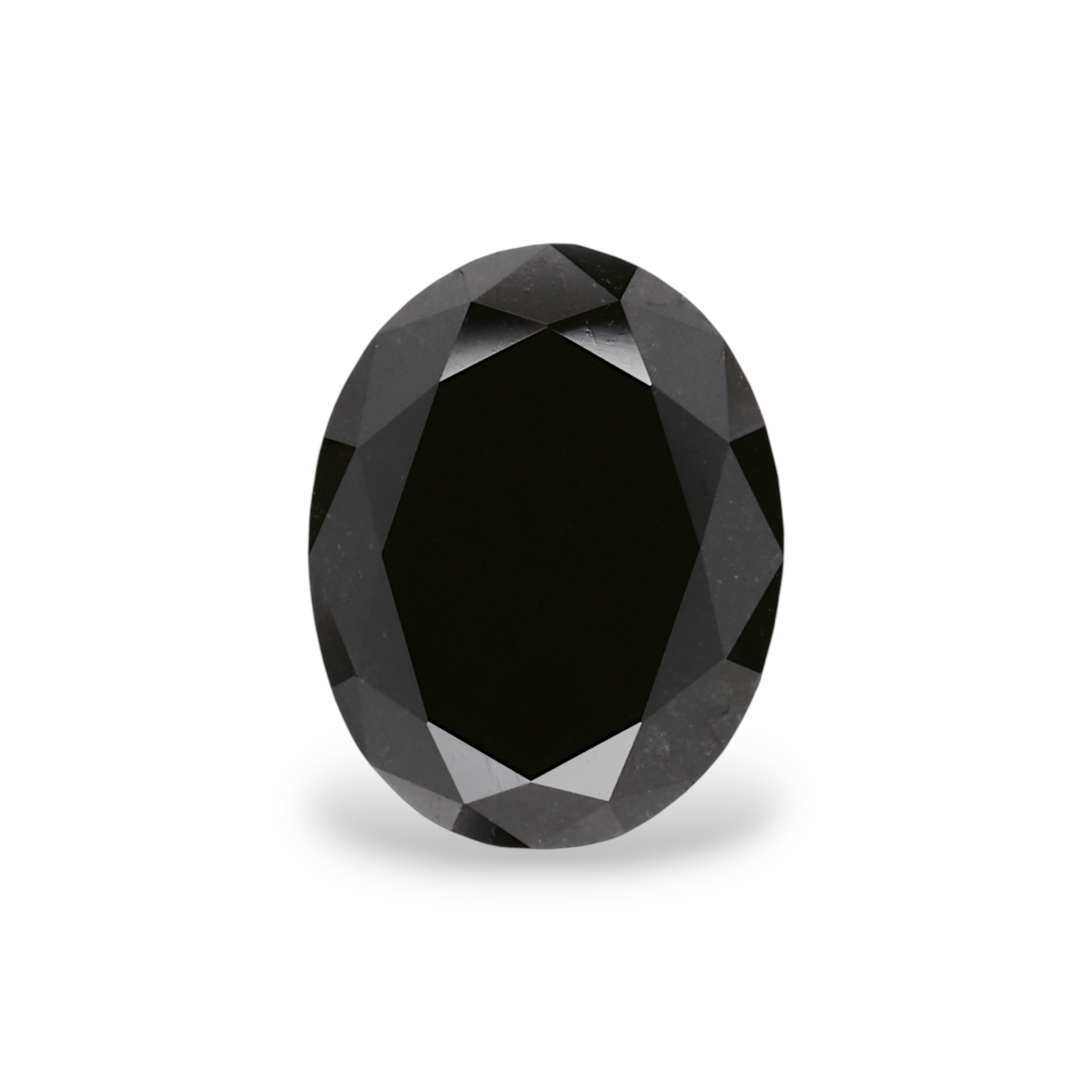 1.77 Carat Natural Black Oval Diamond GIA