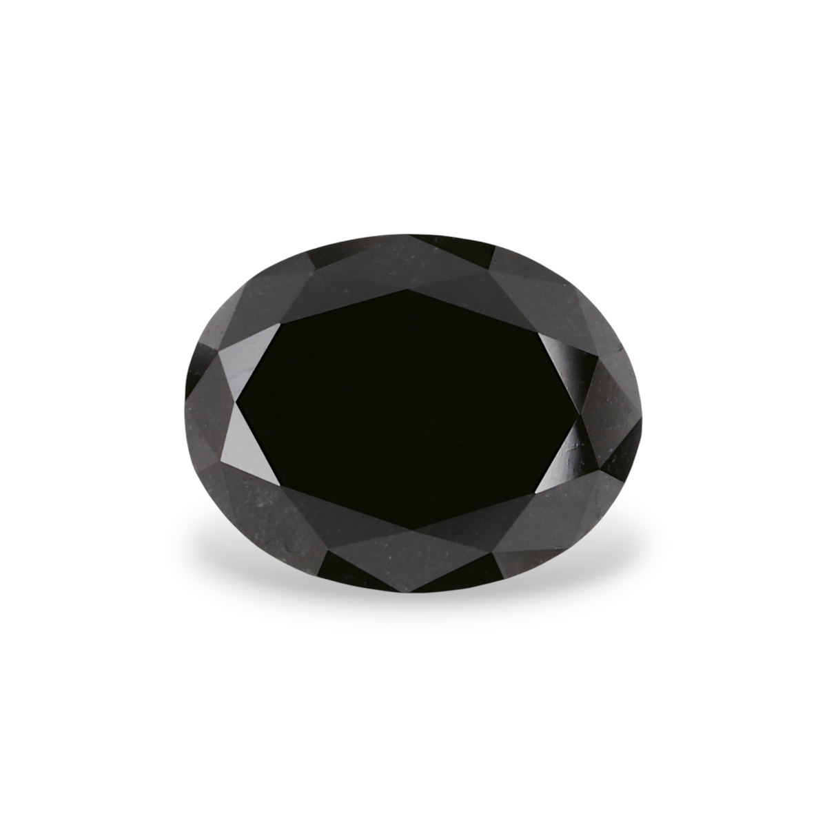 1.77 Carat Natural Black Oval Diamond GIA