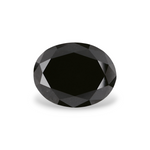1.77 Carat Natural Black Oval Diamond GIA
