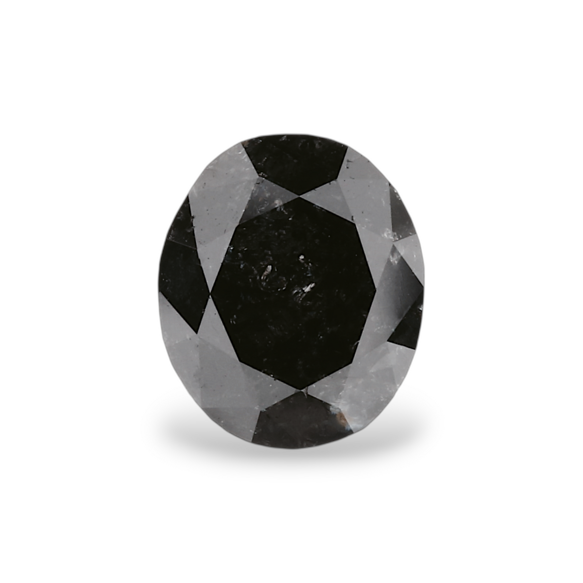 1.17 Carat Natural Black Oval Diamond GIA