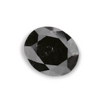 1.17 Carat Natural Black Oval Diamond GIA
