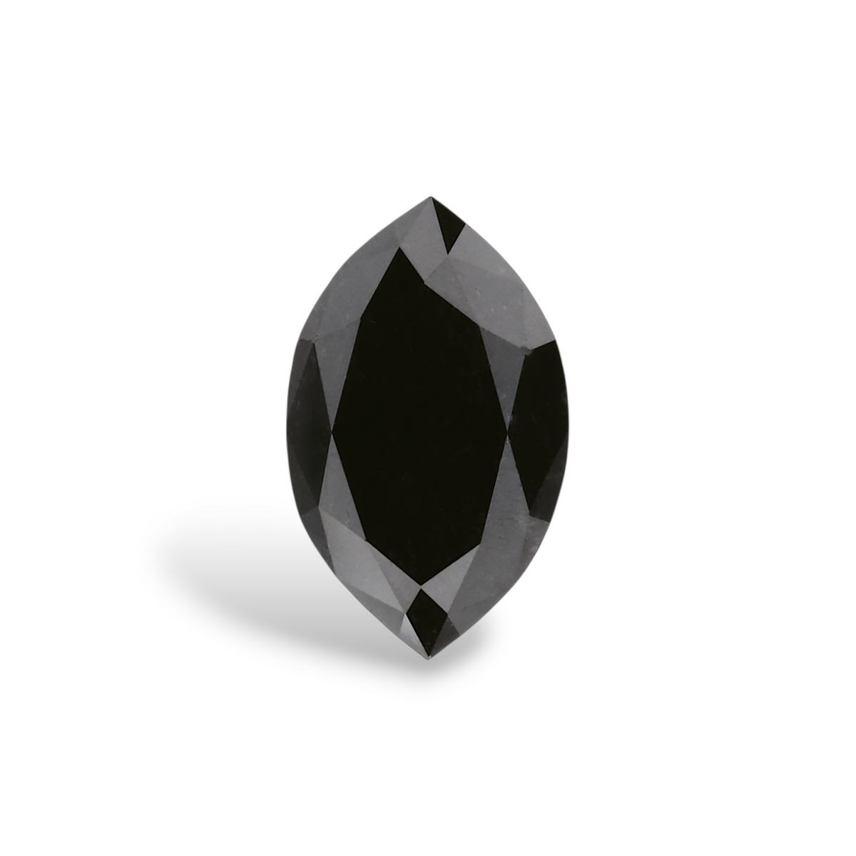 1.09 Carat Natural Black Marquise Diamond GIA