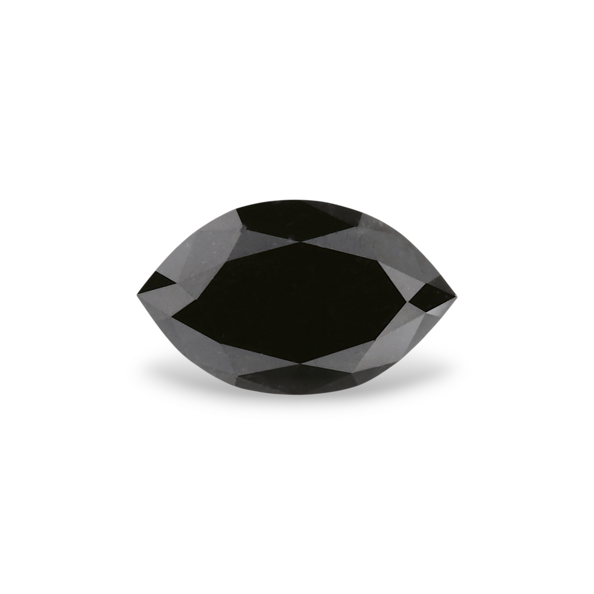 1.09 Carat Natural Black Marquise Diamond GIA