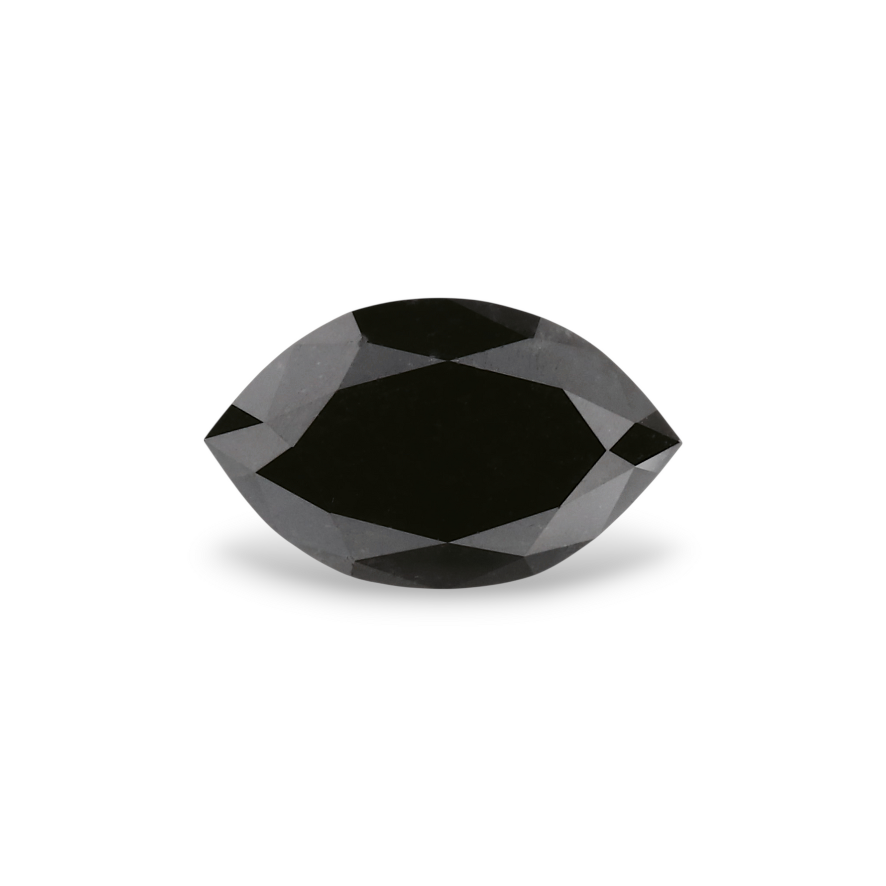 1.09 Carat Natural Black Marquise Diamond GIA