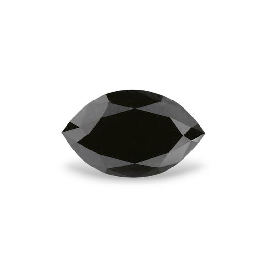 1.09 Carat Natural Black Marquise Diamond GIA