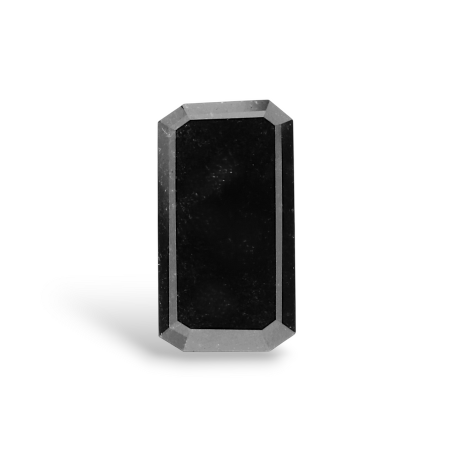 0.97 Carat Natural Black Emerald Diamond GIA