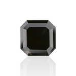 1.28 Carat Natural Black Sq emerald Diamond GIA
