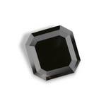 1.28 Carat Natural Black Sq emerald Diamond GIA