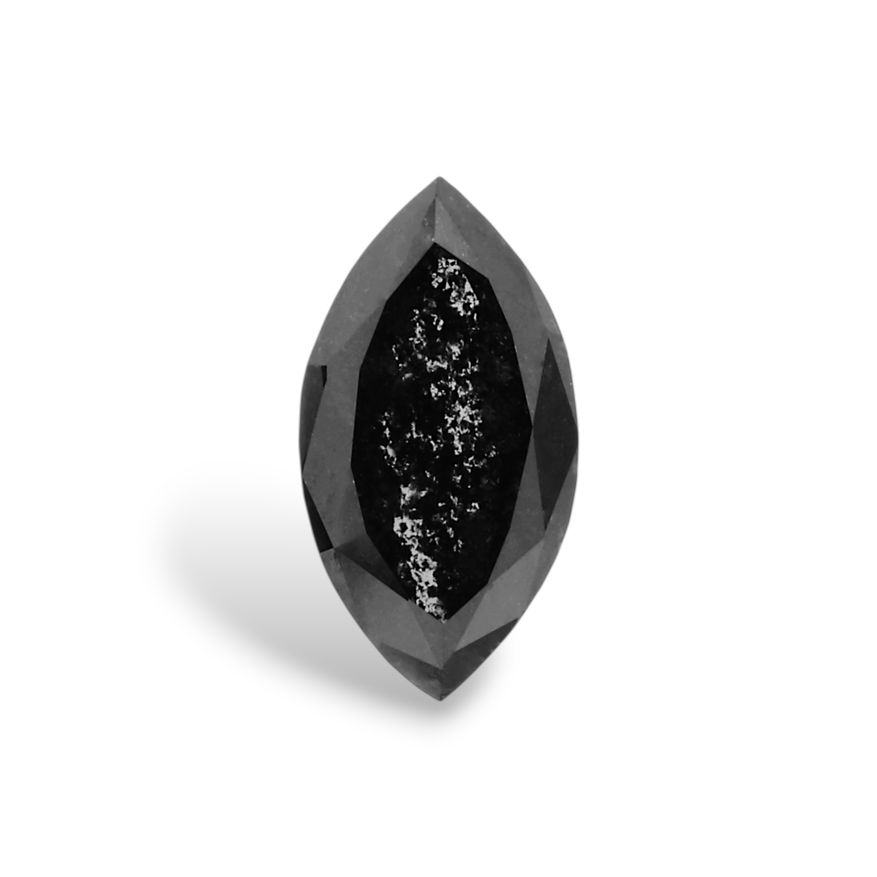 0.48 Carat Natural Black Marquise Diamond GIA