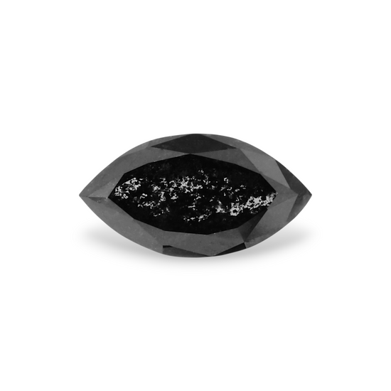 0.48 Carat Natural Black Marquise Diamond GIA