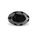 0.4 Carat Natural Black Oval Diamond GIA