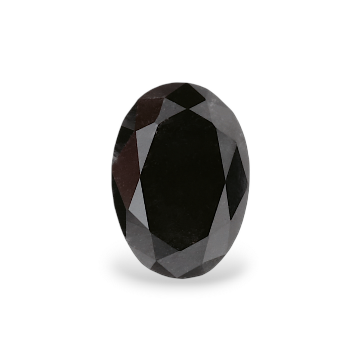 0.53 Carat Natural Black Oval Diamond GIA