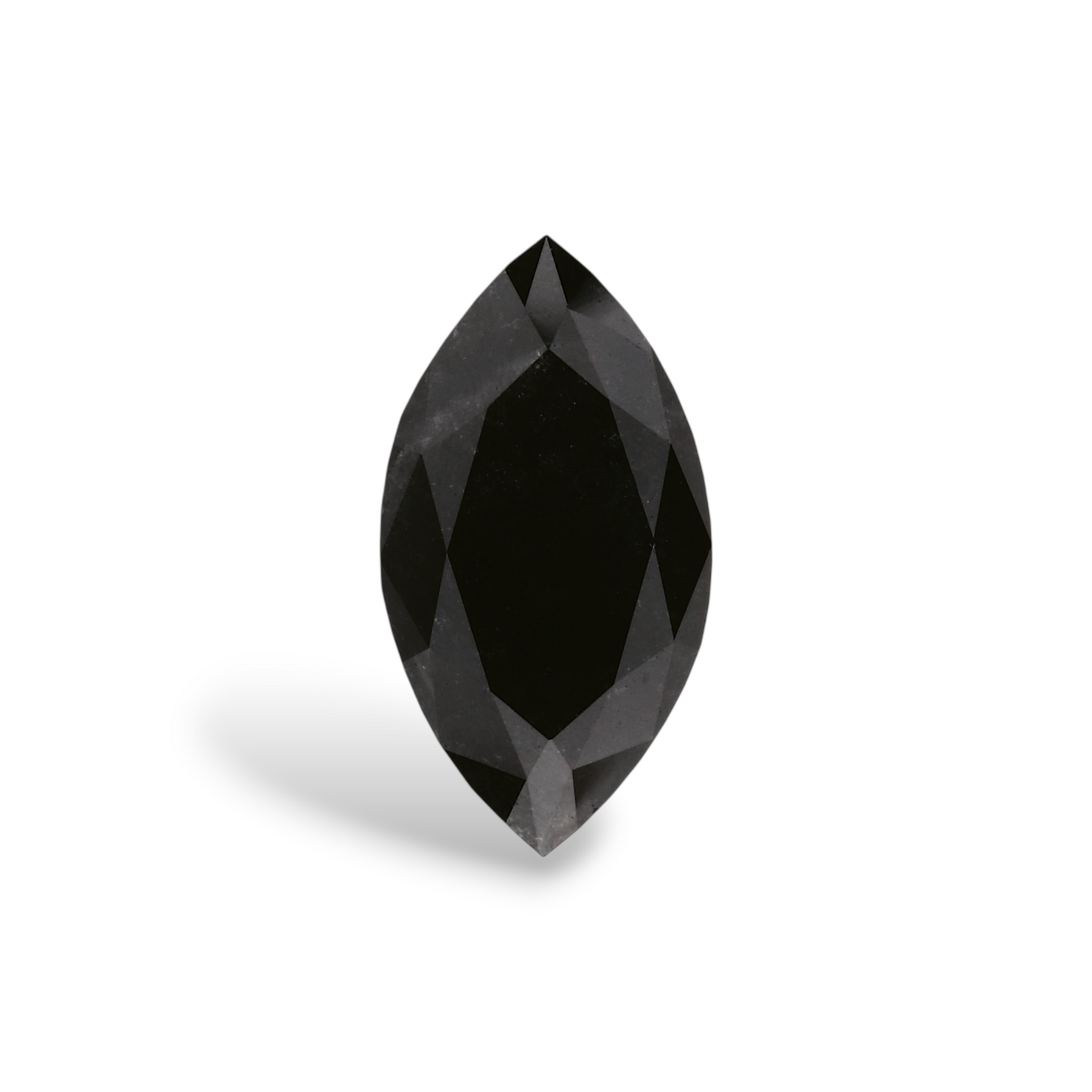 1.47 Carat Natural Black Marquise Diamond GIA
