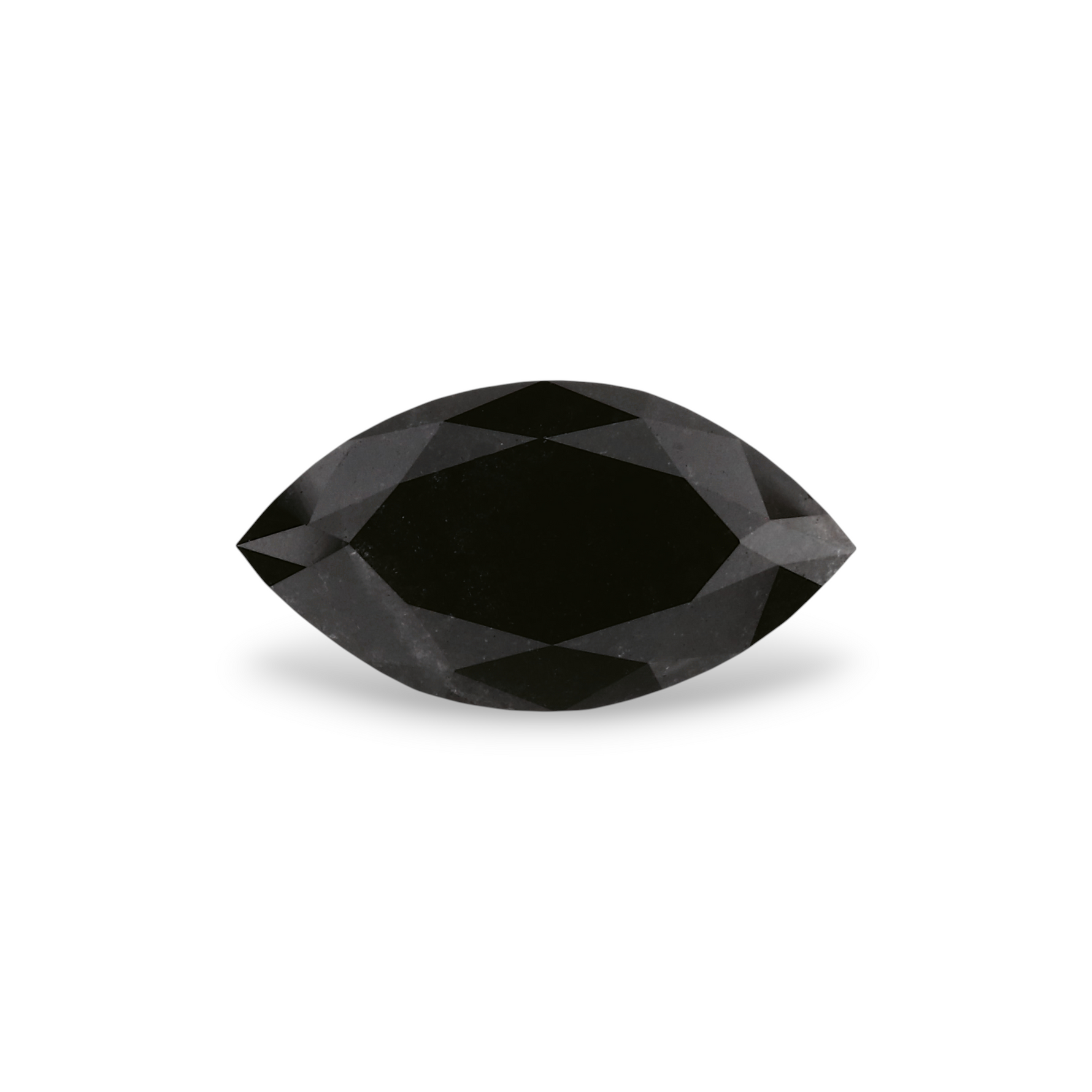 1.47 Carat Natural Black Marquise Diamond GIA