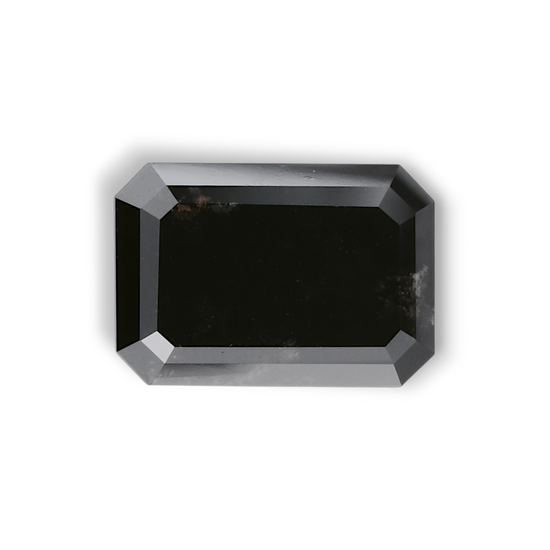 2.94 Carat Natural Black Emerald Diamond GIA