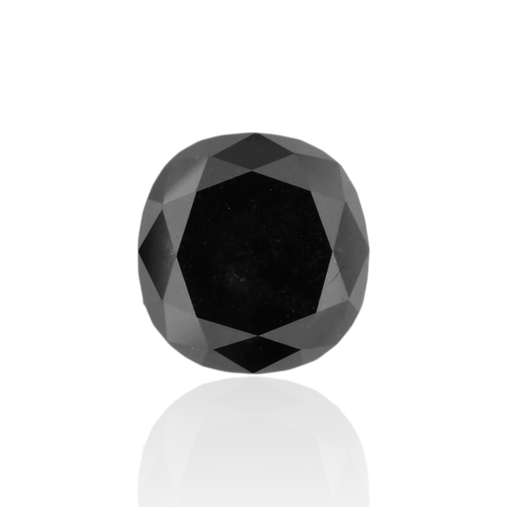 1.52 Carat Natural Black Cushion Diamond GIA